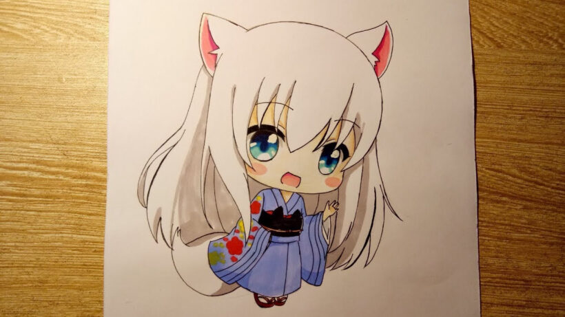 25 hình vẽ anime chibi girl cute dễ thương đáng yêu để bạn thử vẽ